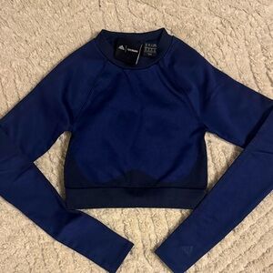 Adidas Ivy Park Women's Navy Cropped Shirt